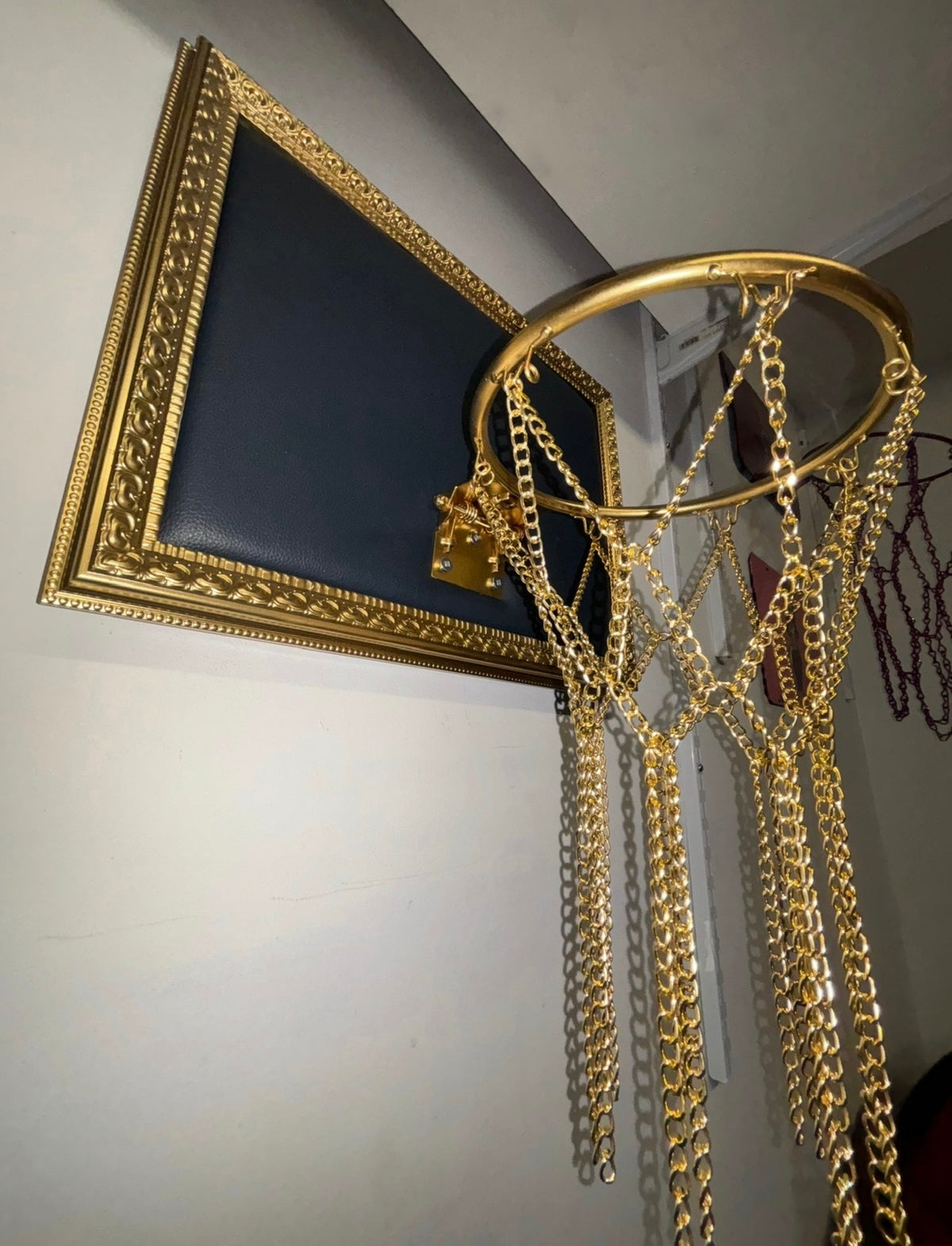Navy Blue Basketball Hoop