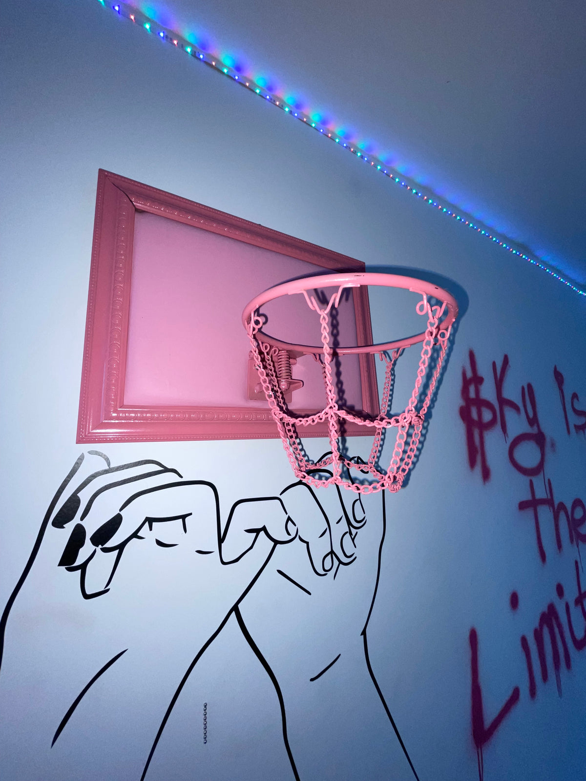 Baby Pink Basketball Hoop