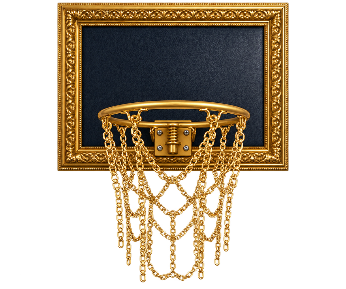 Navy Blue Basketball Hoop