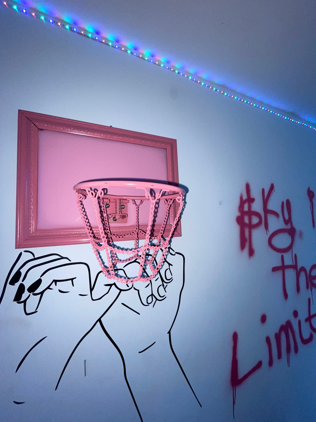 Baby Pink Basketball Hoop